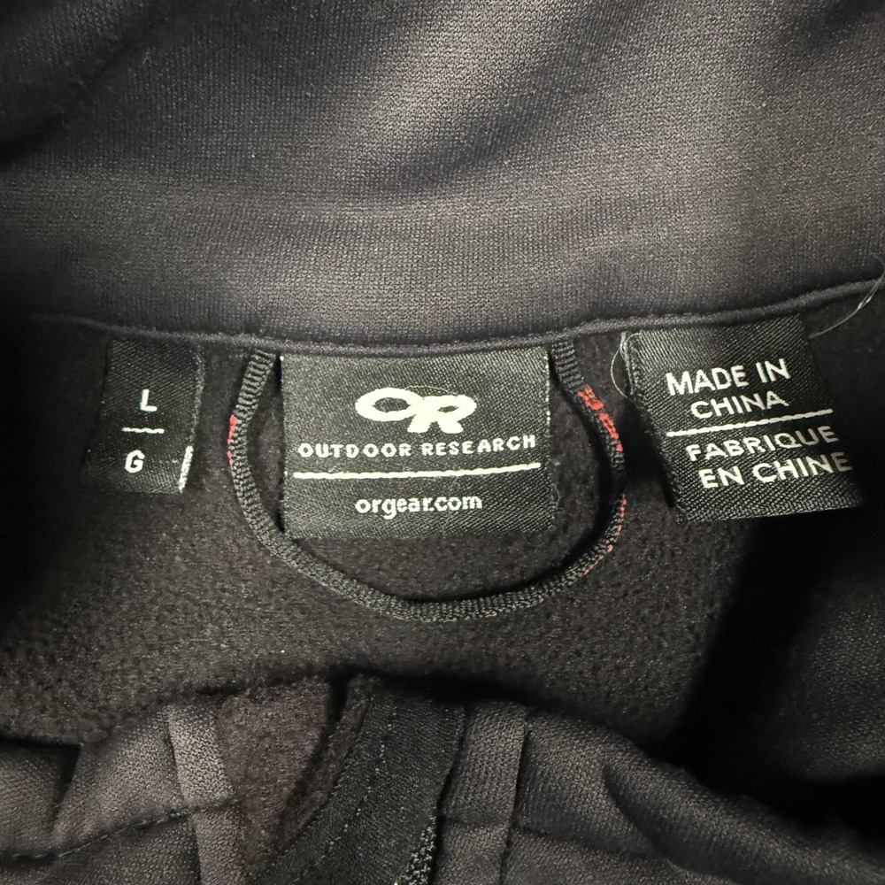 Outdoor‎ Research Jacket Womens Large Black Softshell Full Zip Fleece Lined - Picture 5 of 12